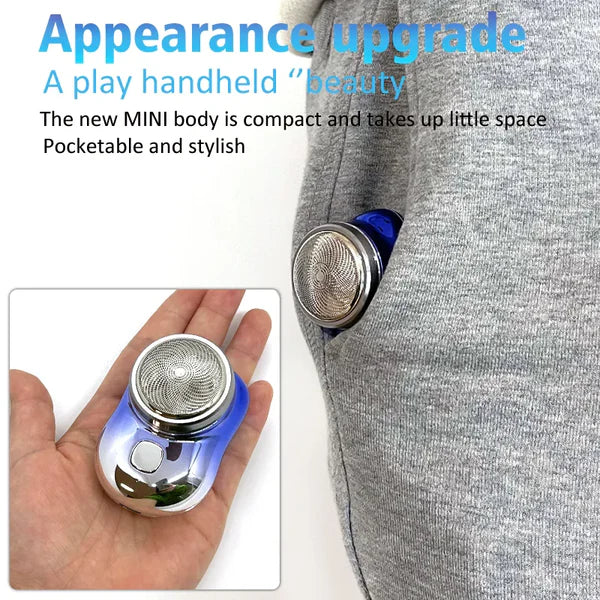 Mini Portable USB Rechargeable Electric Shaver (ماكينة حلاقة كهربائية صغيرة محمولة قابلة للشحن عبر USB)