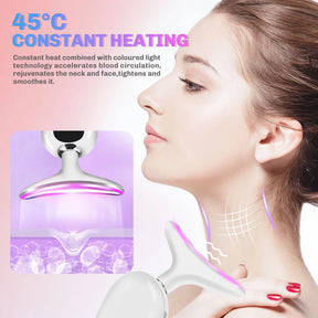 LED Neck Face Beauty Device Facial Massager (جهاز تجميل الوجه والرقبة، جهاز تدليك الوجه)