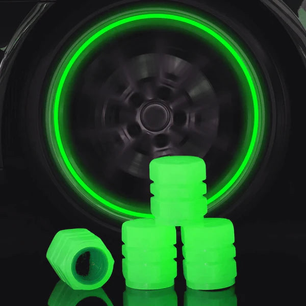 Car luminous tire valve cap (غطاء صمام إطار السيارة المضيء)