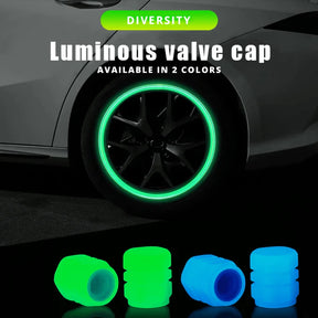 Car luminous tire valve cap (غطاء صمام إطار السيارة المضيء)