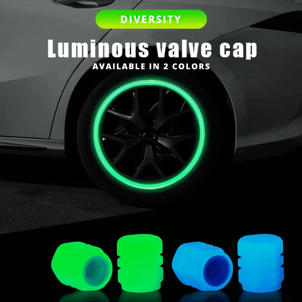 Car luminous tire valve cap (غطاء صمام إطار السيارة المضيء)