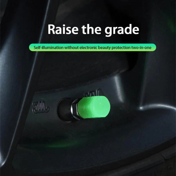 Car luminous tire valve cap (غطاء صمام إطار السيارة المضيء)