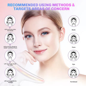 LED Neck Face Beauty Device Facial Massager (جهاز تجميل الوجه والرقبة، جهاز تدليك الوجه)