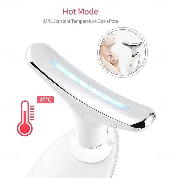 LED Neck Face Beauty Device Facial Massager (جهاز تجميل الوجه والرقبة، جهاز تدليك الوجه)