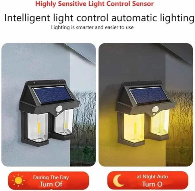 DUAL SOLAR LED MOTION SENSOR LIGHT (ضوء مستشعر حركة LED مزدوج يعمل بالطاقة الشمسية)