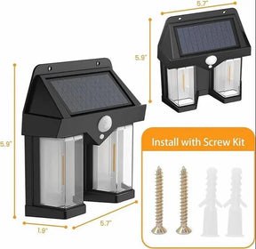 DUAL SOLAR LED MOTION SENSOR LIGHT (ضوء مستشعر حركة LED مزدوج يعمل بالطاقة الشمسية)