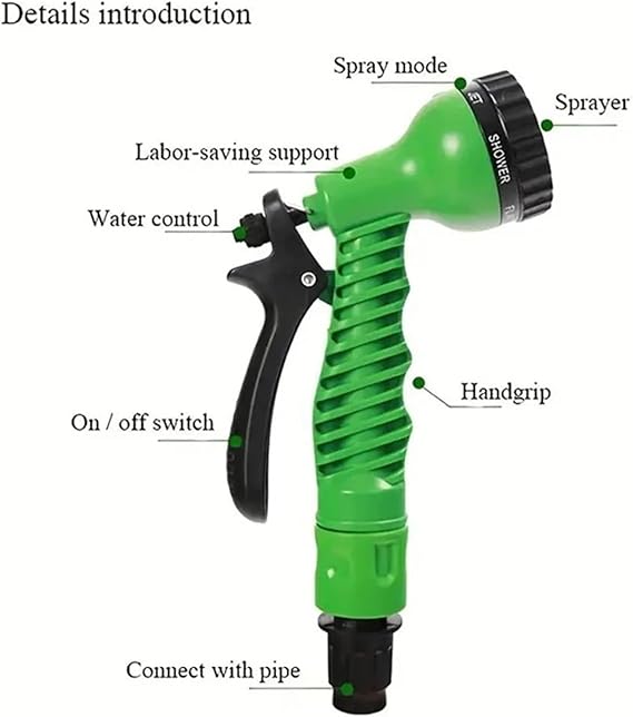 Expandable Garden Hose Pipe (أنبوب خرطوم الحديقة القابل للتوسيع)